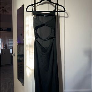 Whitefox long black cut out dress